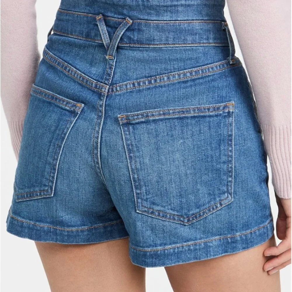 Veronica Beard Indigo Denim Shorts - Picture 2 of 13